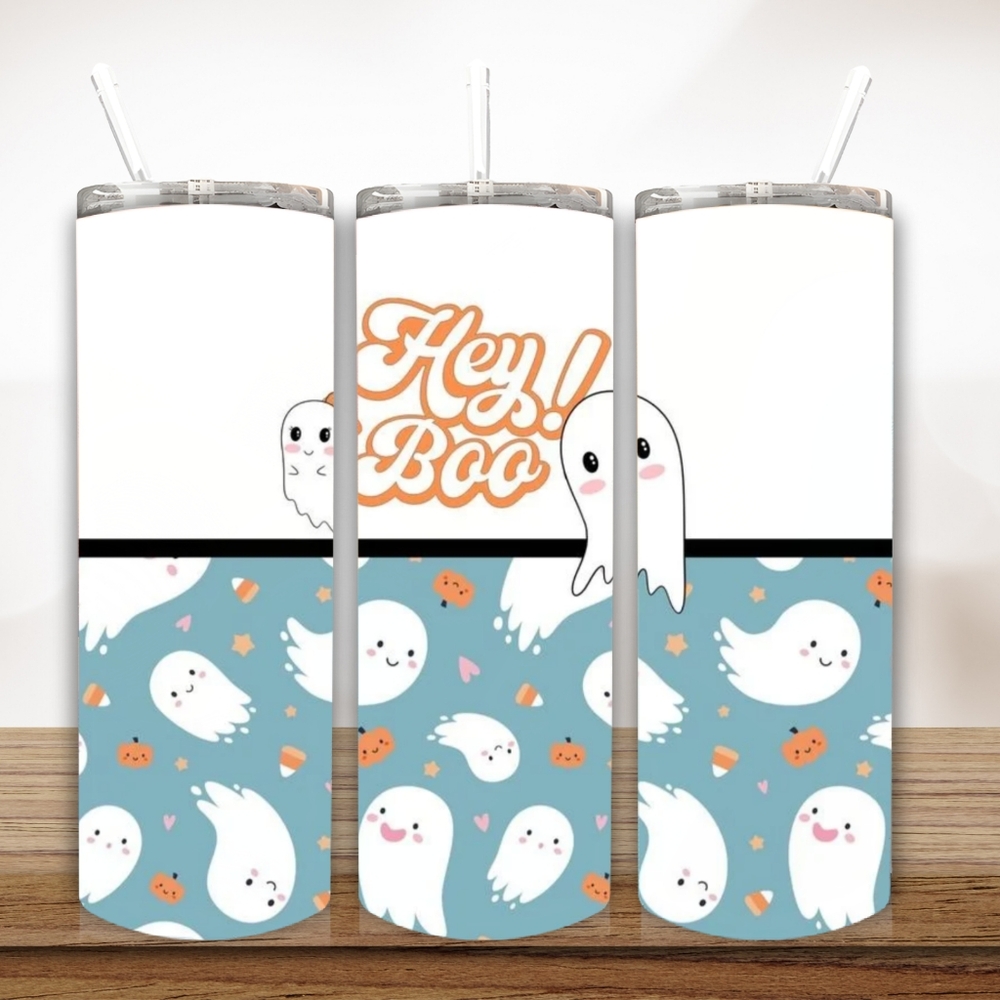 Hey Boo Ghost 20 Oz Tumbler- Made To Order